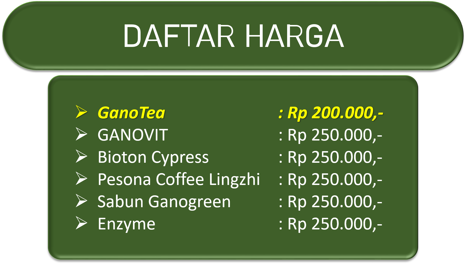 Daftar Harga